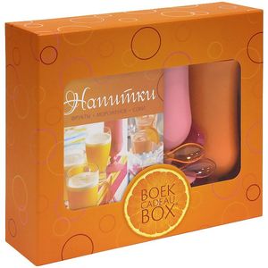 Annemiek Recourt - Подарочный набор 'Напитки. Фрукты. Мороженое. Соки' (книга + 2 бокала + 2 ложки)
