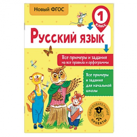 Образовательные системы. 1-4 классы, книга Русский язык. Все примеры и задания на все правила и орфограммы. 1 класс купить по скидке