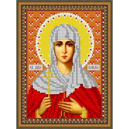 «Светлица» набор для вышивания бисером 8707М «Св.Мученица Клавдия» бисер Чехия 12x16 см