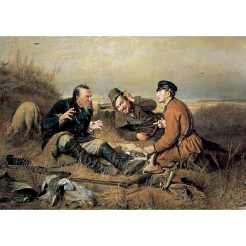 Пазл. Охотники на привале. Художник Перов В.